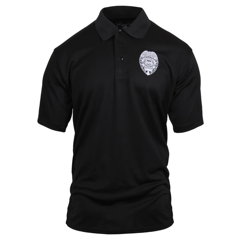 Rothco Moisture Wicking Security Polo Shirt With Badge