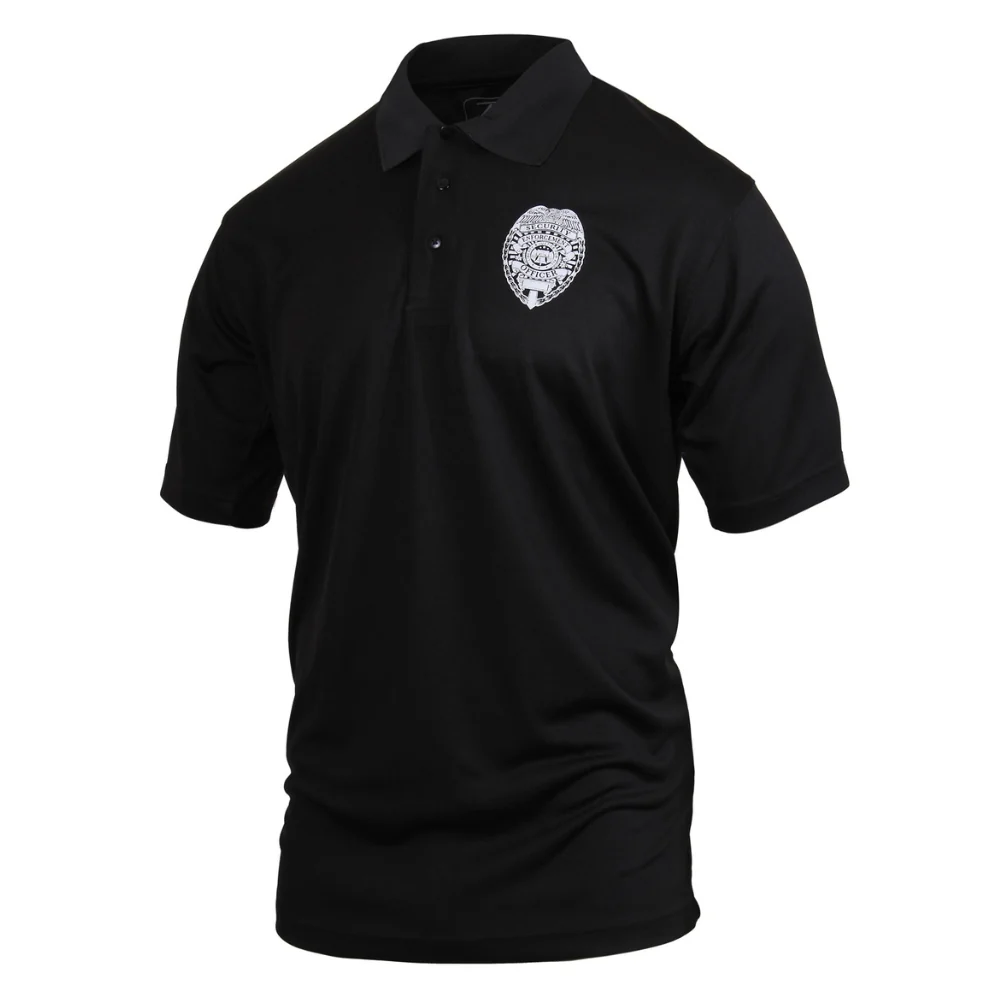 Rothco Moisture Wicking Security Polo Shirt With Badge - Image 2