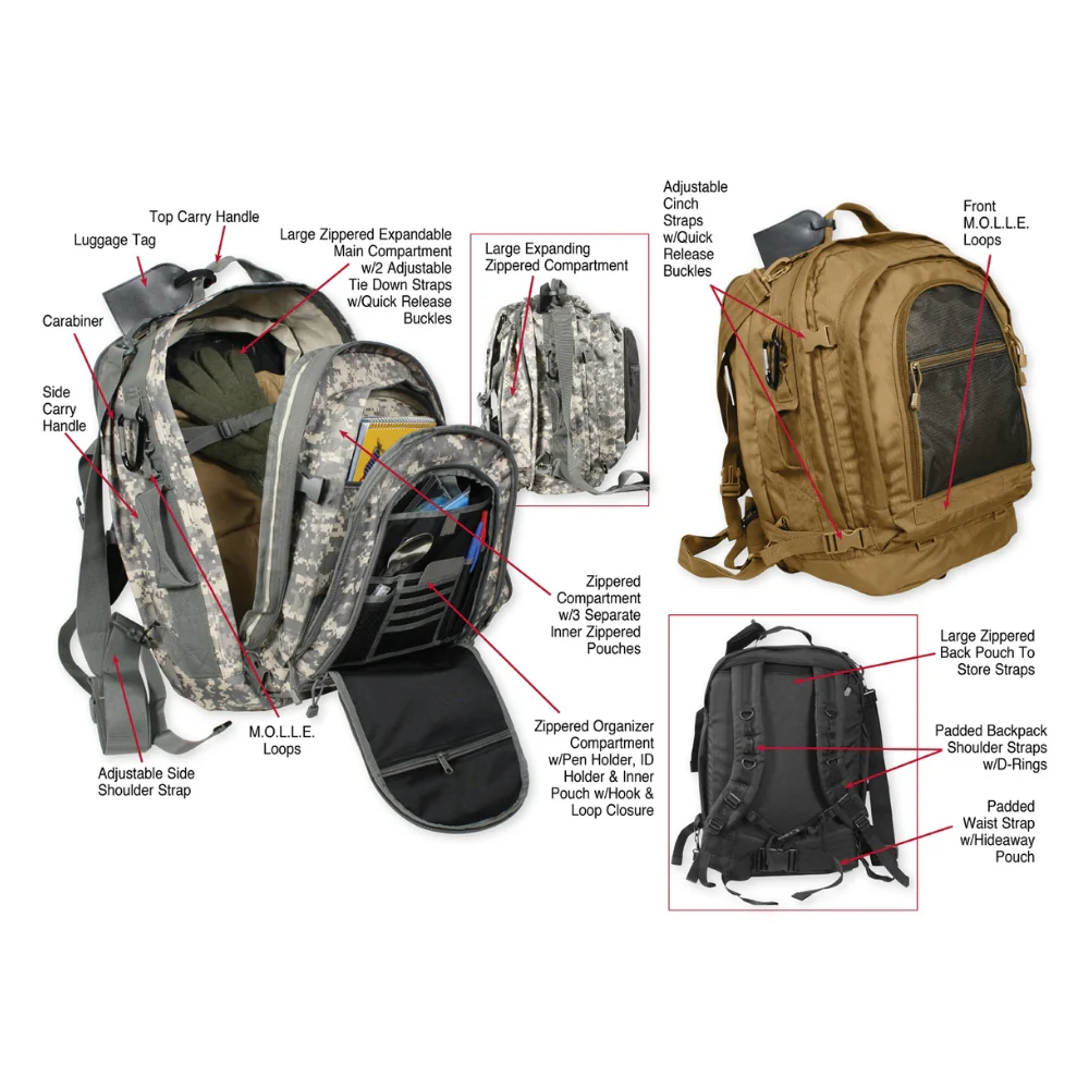Rothco Move Out Tactical Travel Backpack - Image 8