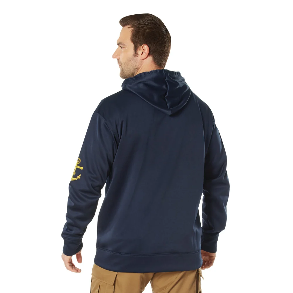 Rothco Navy Emblem Pullover Hooded Sweatshirt - Image 3