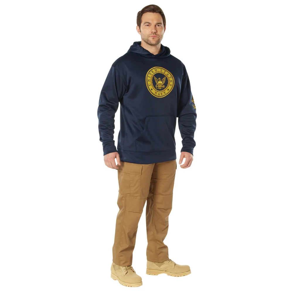 Rothco Navy Emblem Pullover Hooded Sweatshirt - Image 4