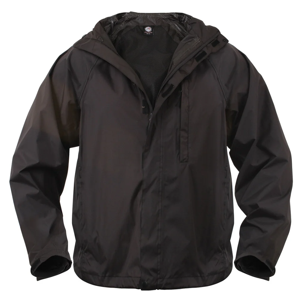 Rothco Packable Rain Jacket (Black)