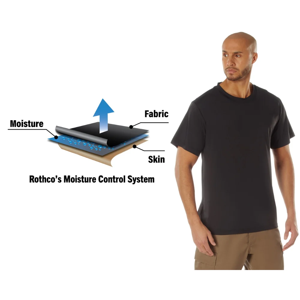 Rothco Physical Training T-Shirt - Black - Image 6