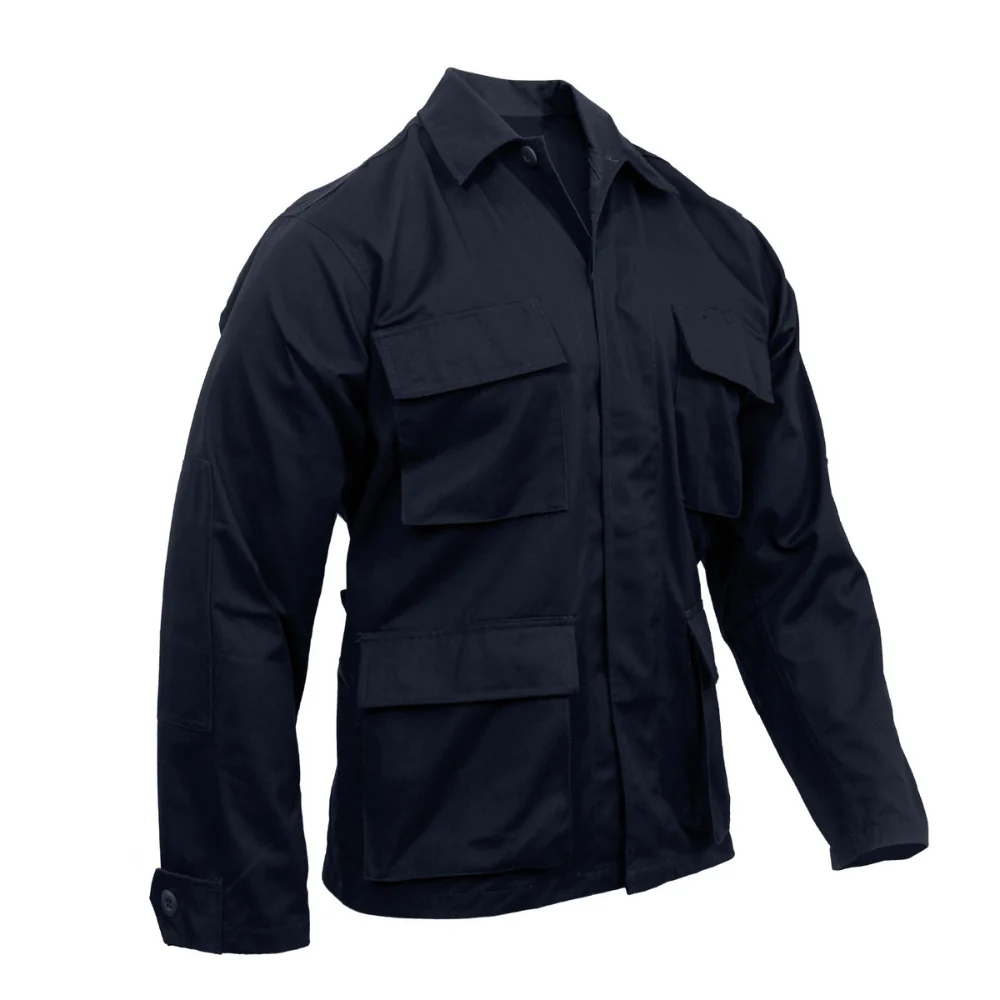 Rothco Poly/Cotton Twill Solid BDU Shirts (Navy Blue)