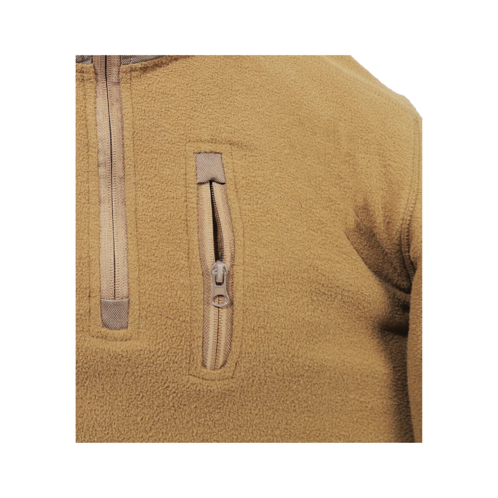 Rothco Quarter Zip Fleece Pullover (Coyote Brown) - Image 7