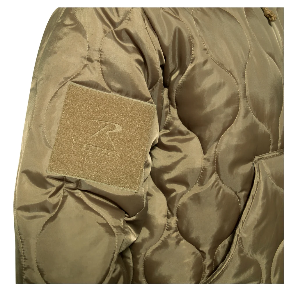 Rothco Quilted Woobie Hooded Sweatshirt (Coyote Brown) - Image 6