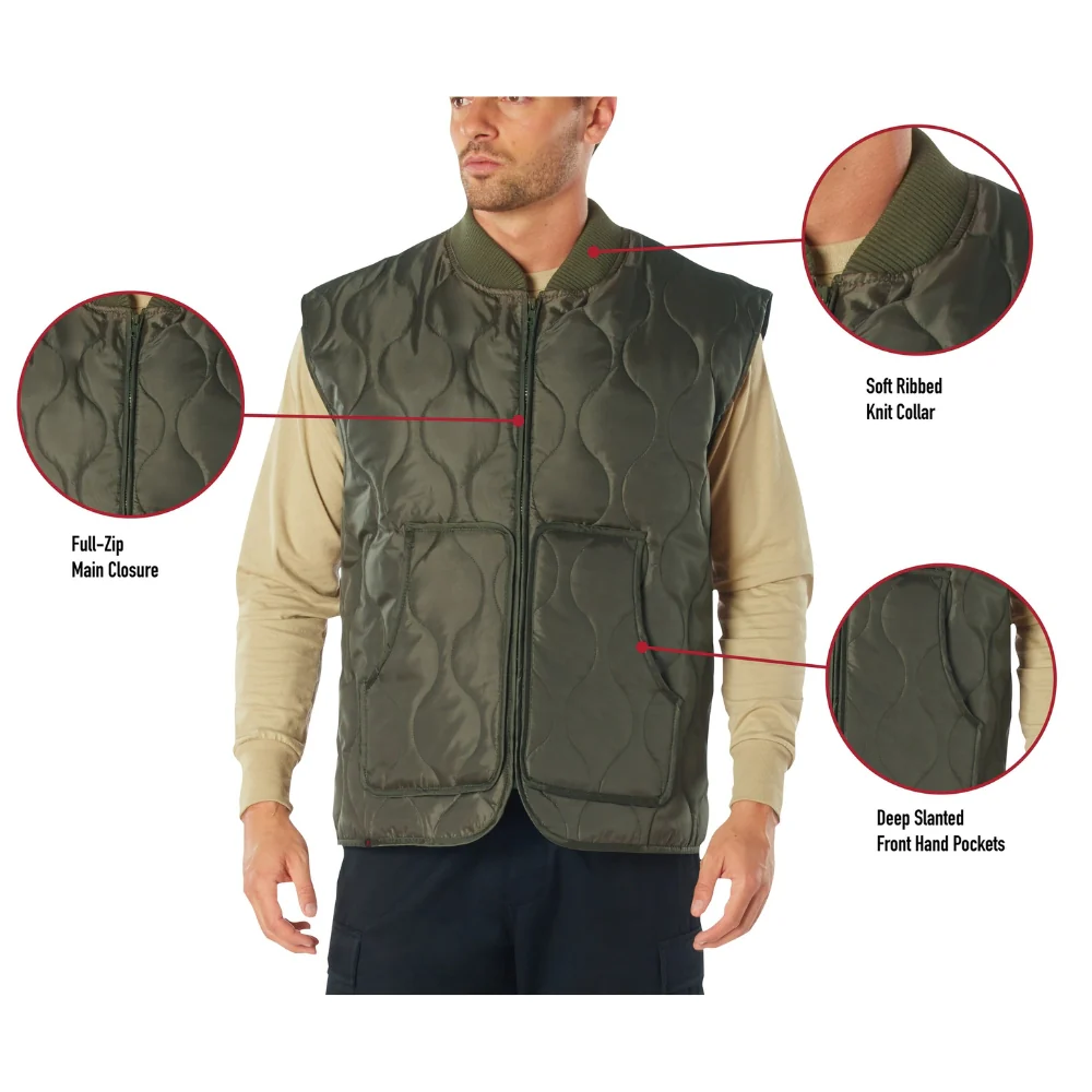 Rothco Quilted Woobie Vest (Coyote Brown) - Image 5
