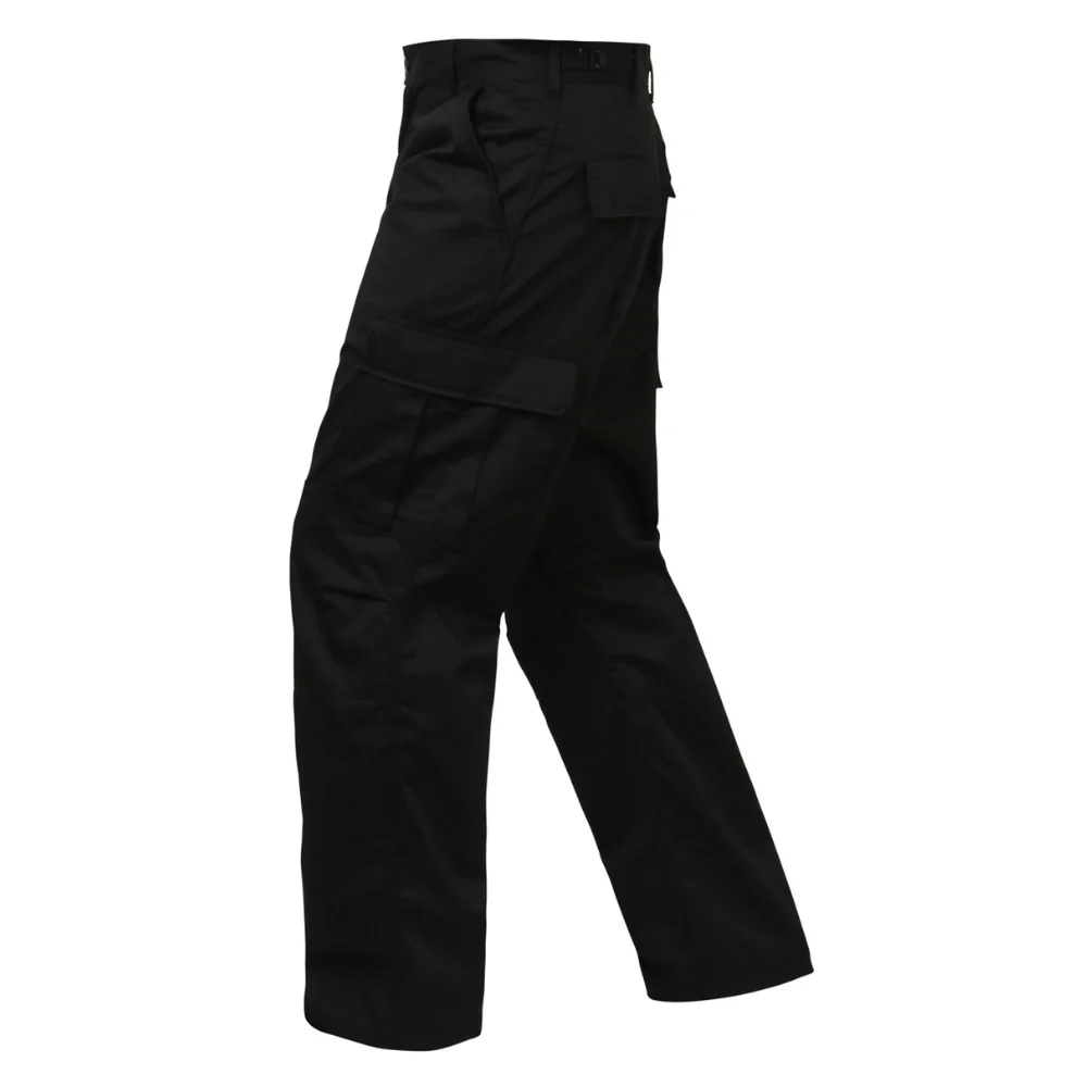 Rothco Relaxed Fit Zipper Fly BDU Pants (Black) - Image 2