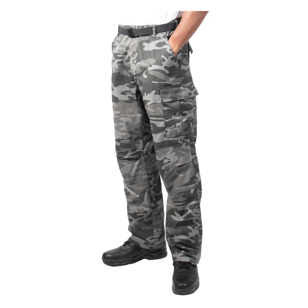 Rothco Relaxed Fit Zipper Fly BDU Pants (Black Camo) - Image 3