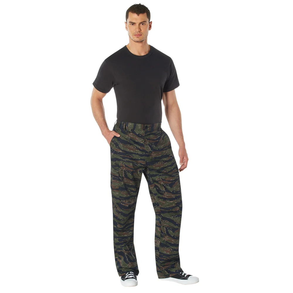 Rothco Relaxed Fit Zipper Fly BDU Pants (Tiger Stripe Camo) - Image 4