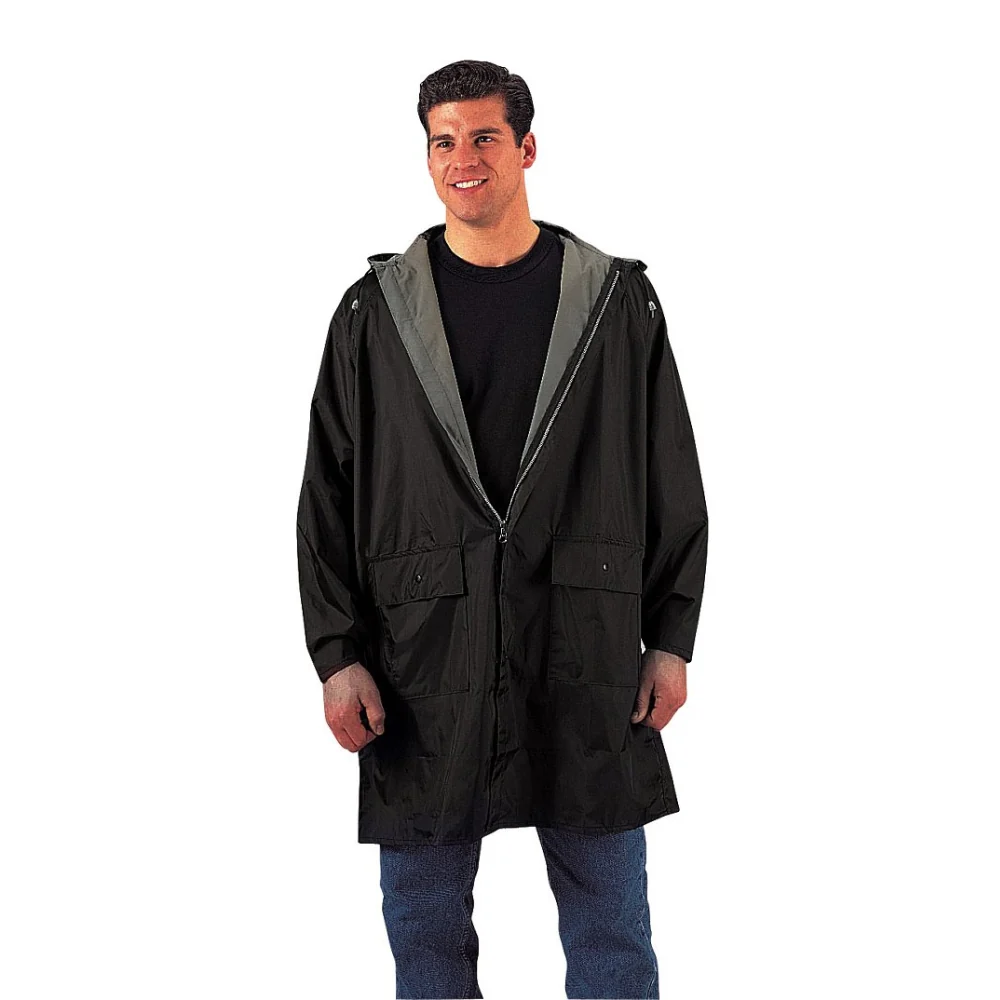Rothco Reversible 3/4 Length Rain Parka (Black / Olive Drab)