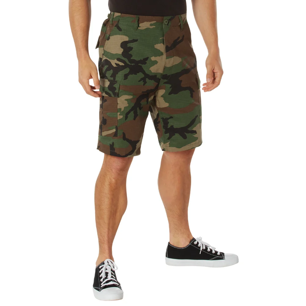 Rothco Rip-Stop BDU Shorts (Woodland Camo) - Image 2