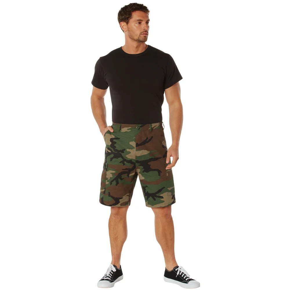 Rothco Rip-Stop BDU Shorts (Woodland Camo) - Image 4