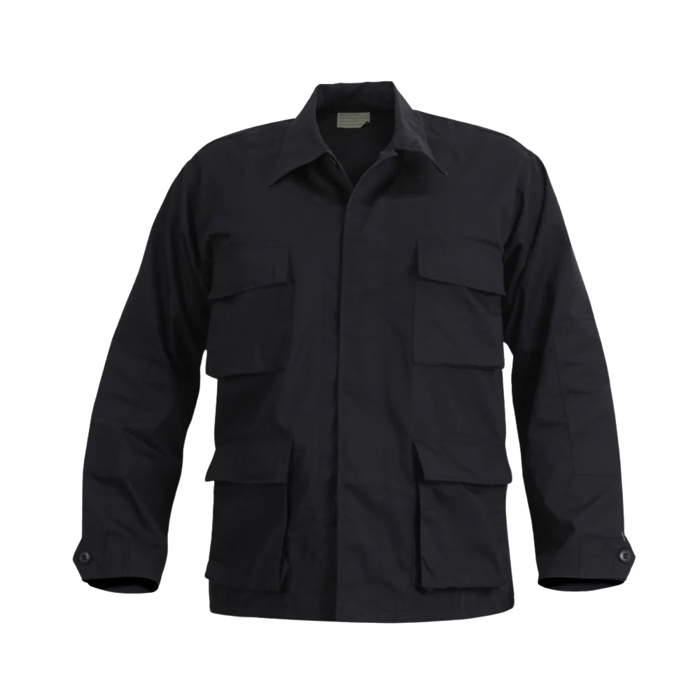 Rothco Rip-Stop SWAT Cloth BDU Shirt (65% Poly / 35% Cotton) - Black