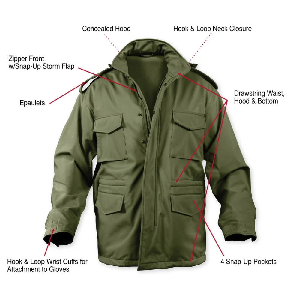 Rothco Soft Shell Tactical M-65 Field Jacket (Olive Drab) - Image 2