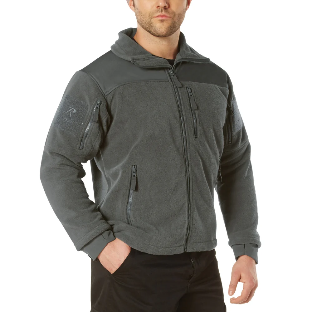 Rothco Spec Ops Tactical Fleece Jacket (Charcoal Grey) - Image 2