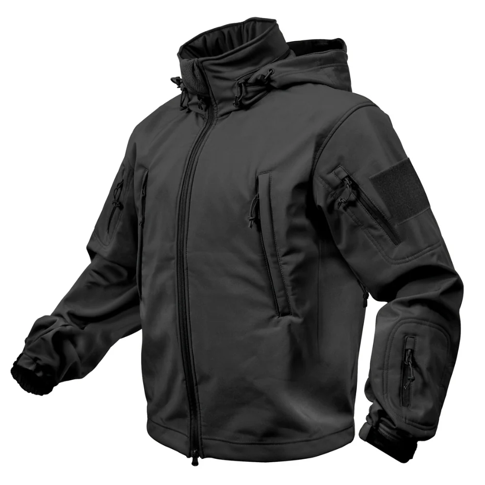 Rothco Special Ops Tactical Soft Shell Jacket (Black) - Image 2