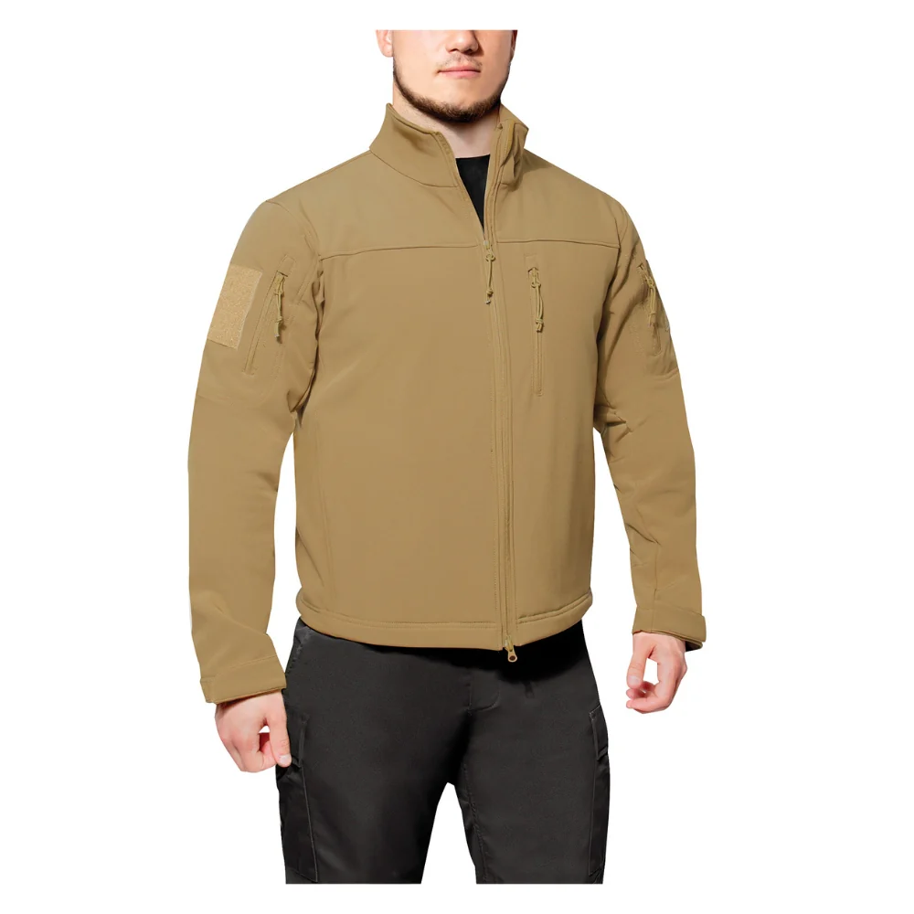 Rothco Stealth Ops Soft Shell Tactical Jacket (Coyote Brown) - Image 2