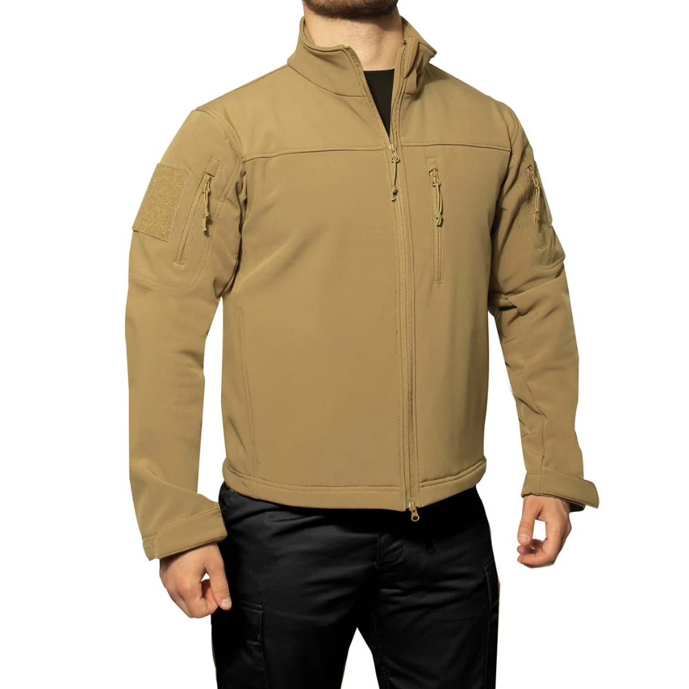 Rothco Stealth Ops Soft Shell Tactical Jacket (Coyote Brown) - Image 3