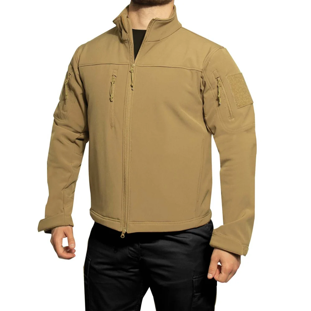 Rothco Stealth Ops Soft Shell Tactical Jacket (Coyote Brown) - Image 4