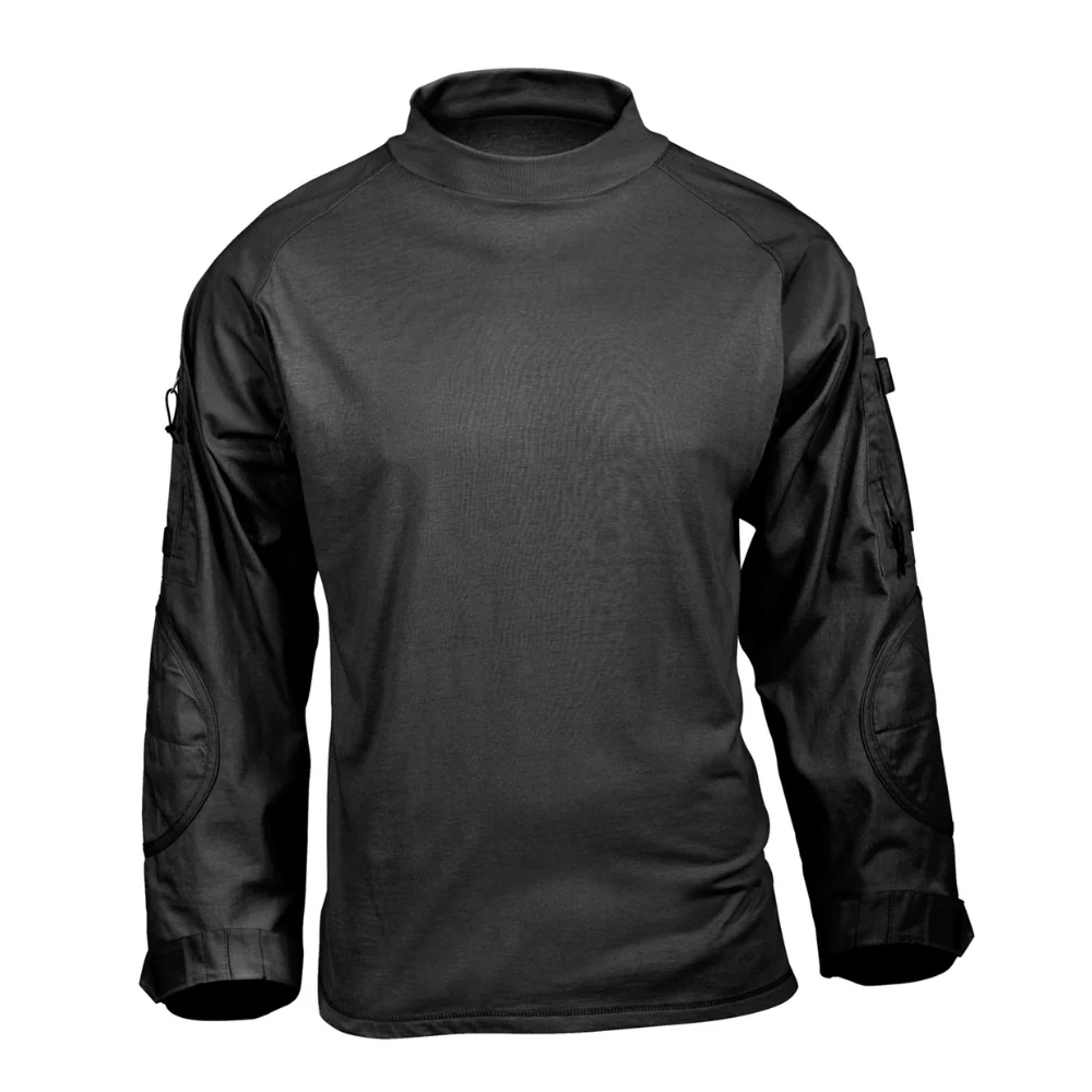 Rothco Tactical Airsoft Combat Shirt (Black) - Image 2
