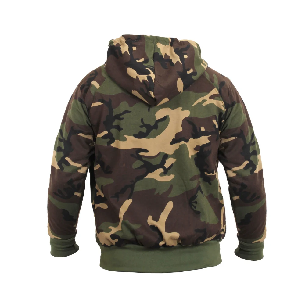Rothco Thermal Lined Hooded Sweatshirt (Woodland Camo) - Image 4