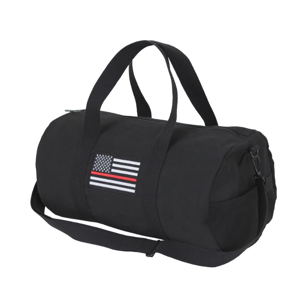 Rothco Thin Red Line Canvas Shoulder Duffle Bag - 19 Inch | RCO-613902226012 - Image 2