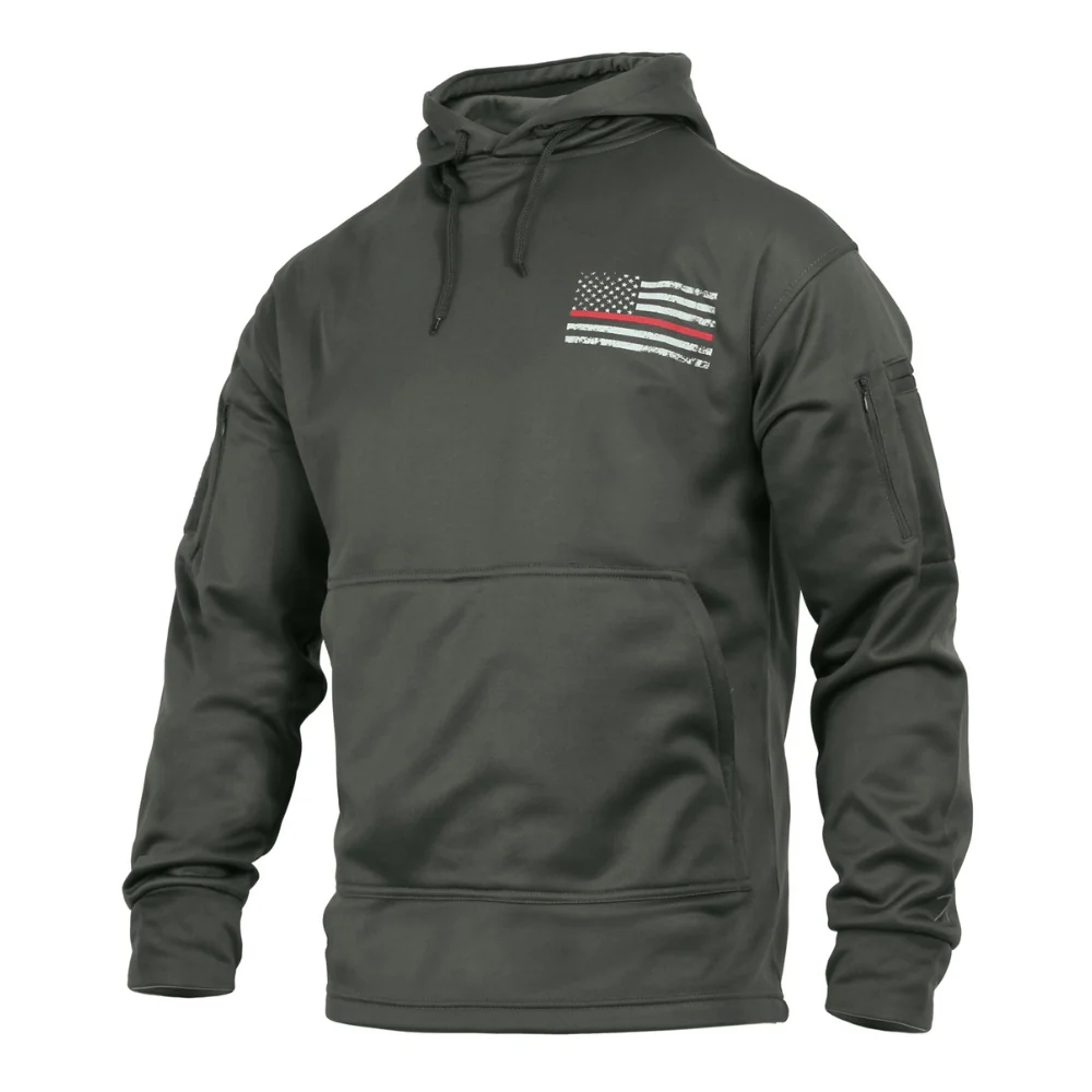 Rothco Thin Red Line Concealed Carry Hoodie (Grey)