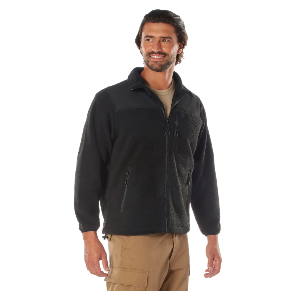 Rothco Trailsman Sherpa Fleece Jacket (Black) - Image 2