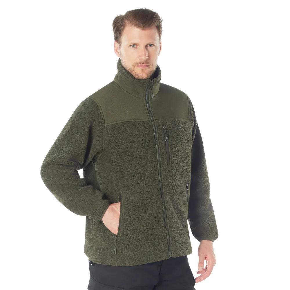 Rothco Trailsman Sherpa Fleece Jacket (Olive Drab) - Image 2