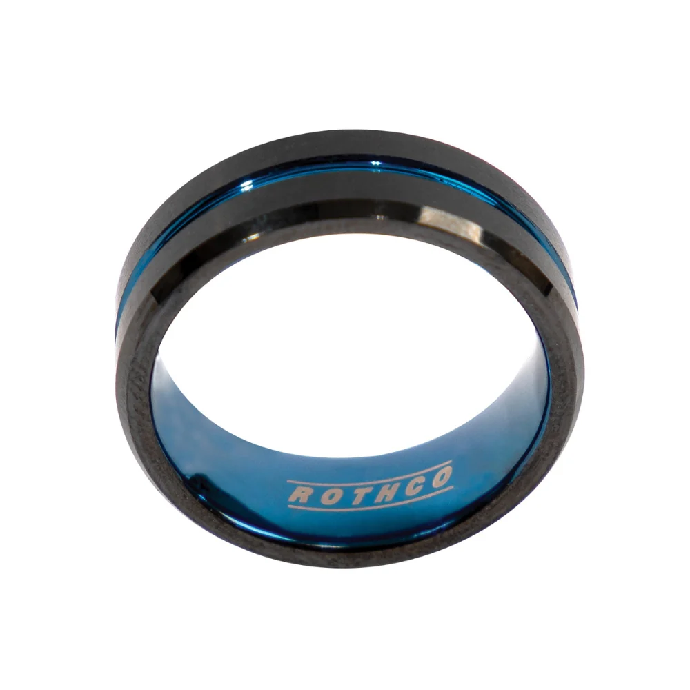 Rothco Tungsten Carbide Thin Blue Line Ring (Black) - Image 4