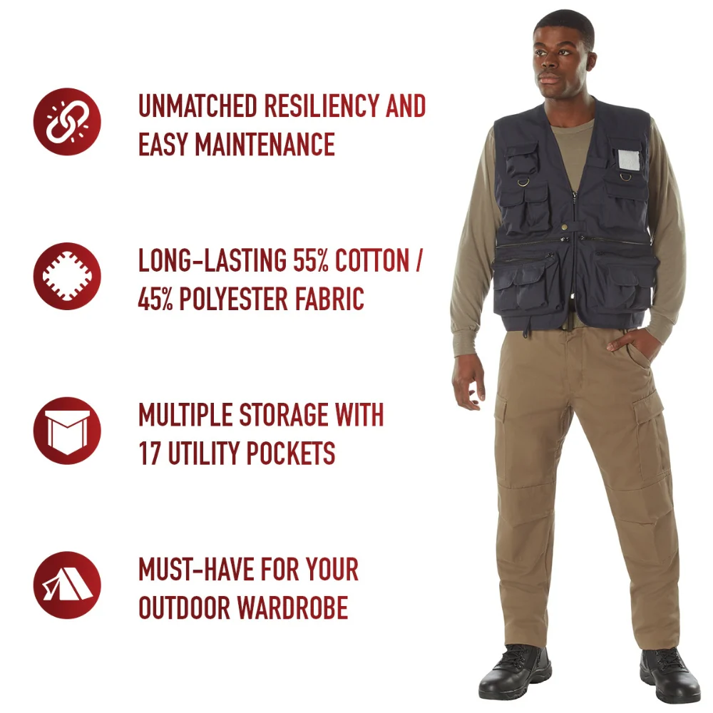 Rothco Uncle Milty Travel Vest (Midnight Navy Blue) - Image 5