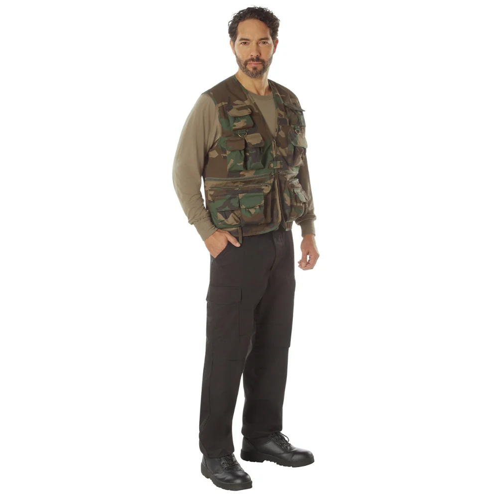 Rothco Uncle Milty Travel Vest (Woodland Camo) - Image 4