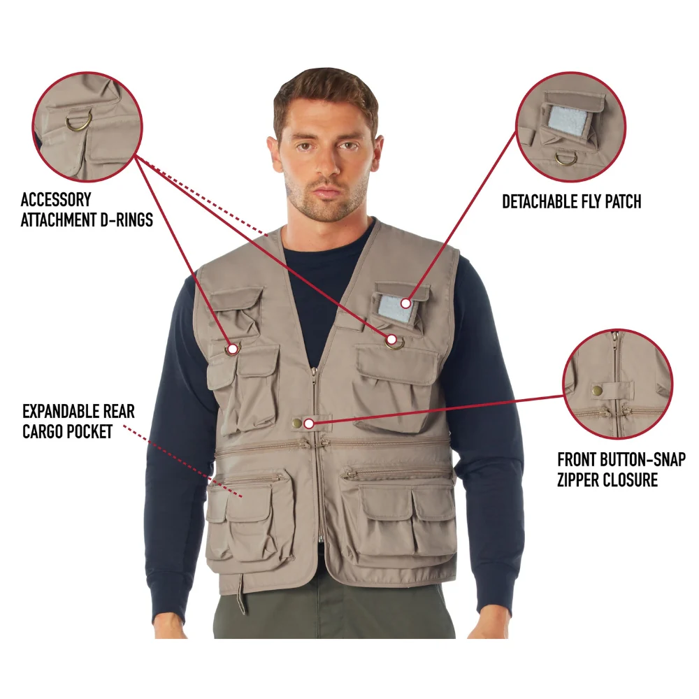 Rothco Uncle Milty Travel Vest (Woodland Camo) - Image 6