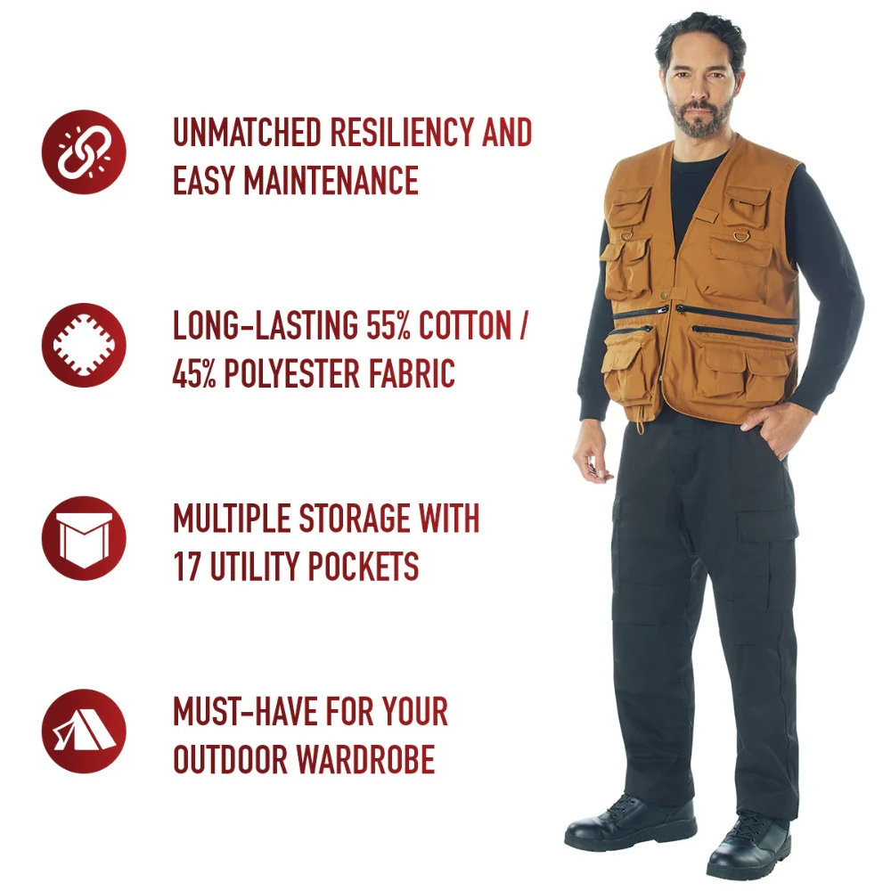 Rothco Uncle Milty Travel Vest (Work Brown) - Image 5