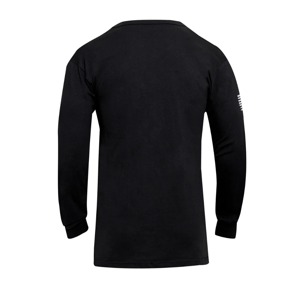 Rothco US Flag Long Sleeve T-Shirt (Black) - Image 4