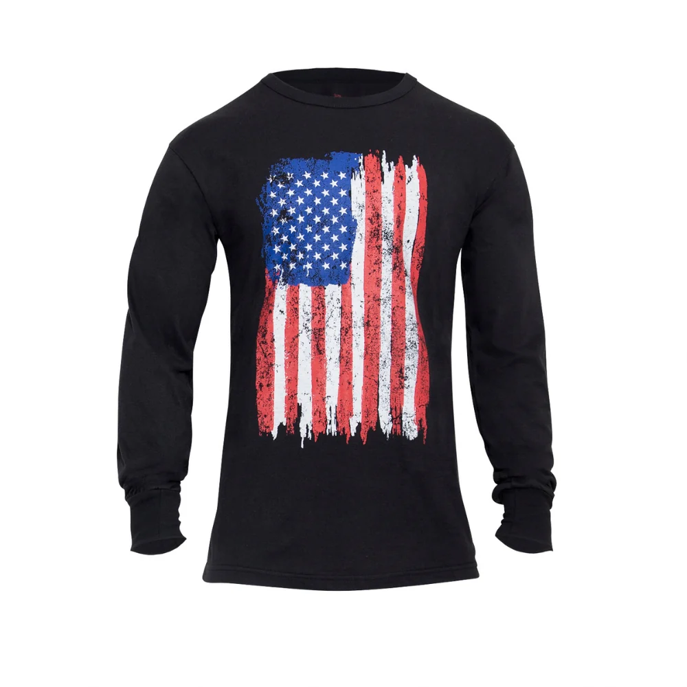 Rothco US Flag Long Sleeve T-Shirt (Red / White / Blue)