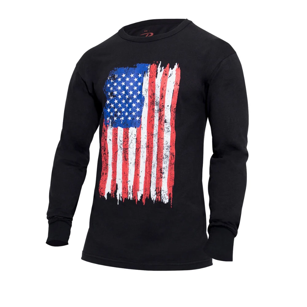 Rothco US Flag Long Sleeve T-Shirt (Red / White / Blue) - Image 2