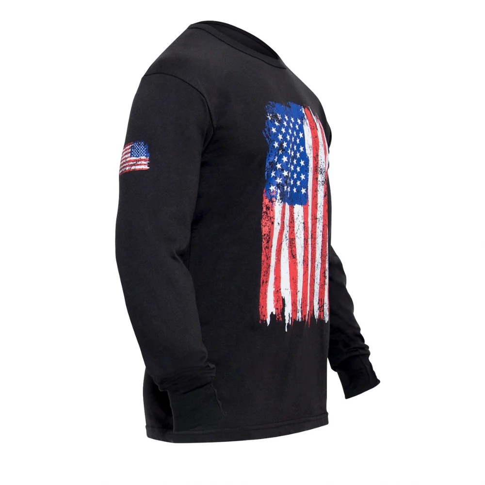 Rothco US Flag Long Sleeve T-Shirt (Red / White / Blue) - Image 3