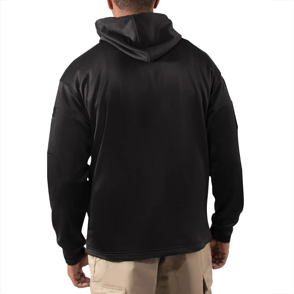 Rothco US Flag / USMC Eagle, Globe, & Anchor Concealed Carry Hoodie (Black) - Image 3