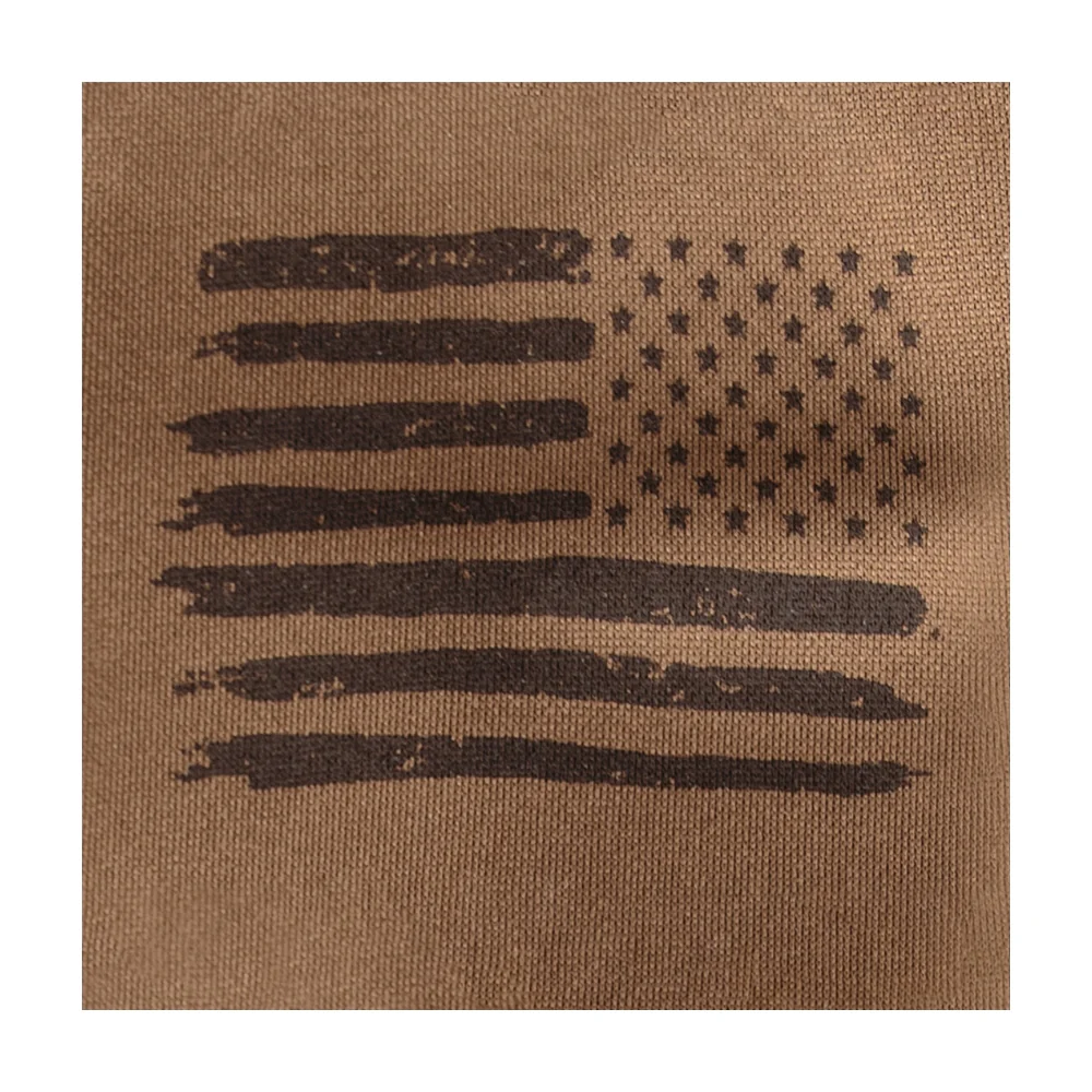 Rothco US Flag / USMC Eagle, Globe, & Anchor Concealed Carry Hoodie (Coyote Brown) - Image 4