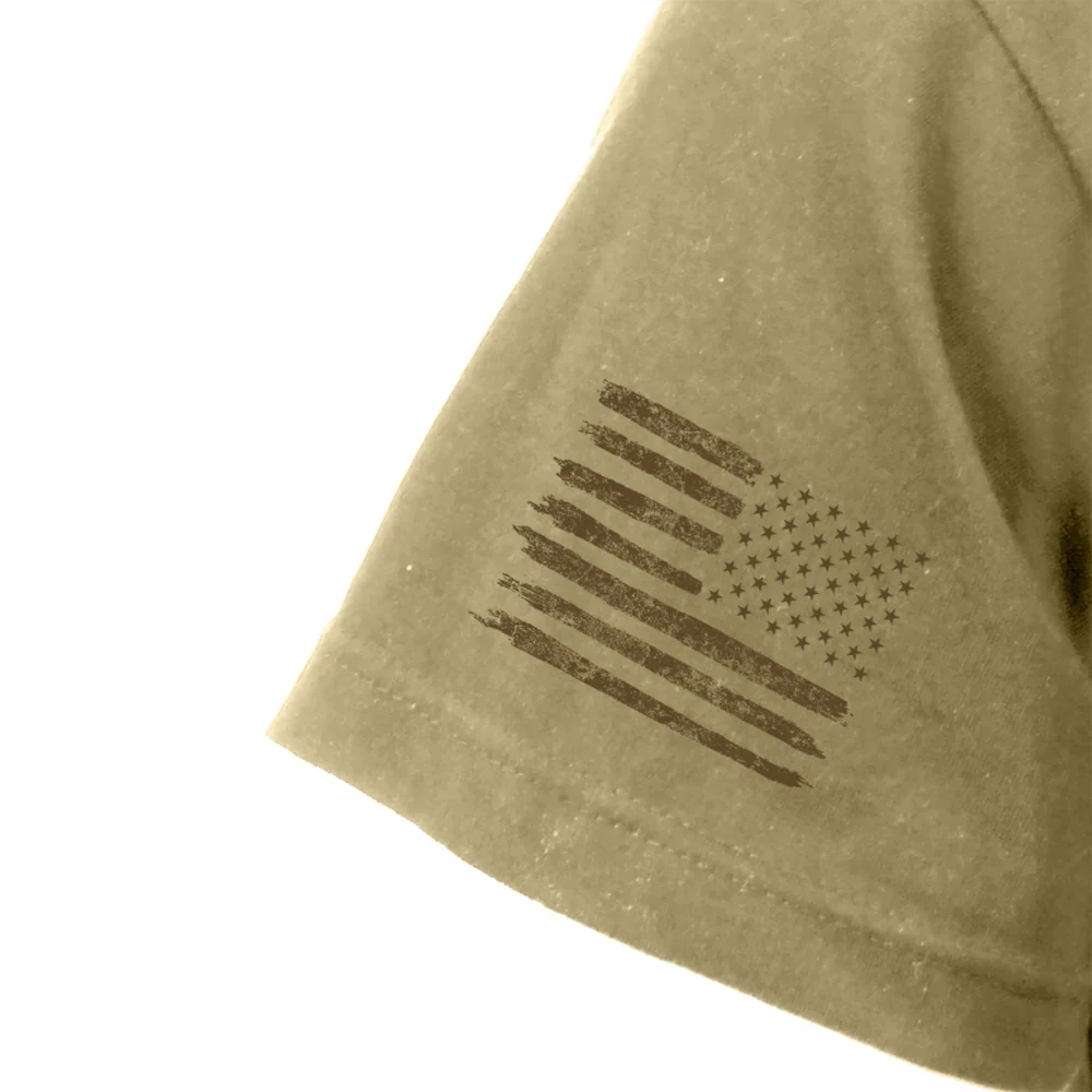 Rothco US Flag / USMC Eagle, Globe, & Anchor T-Shirt (Coyote Brown) - Image 5