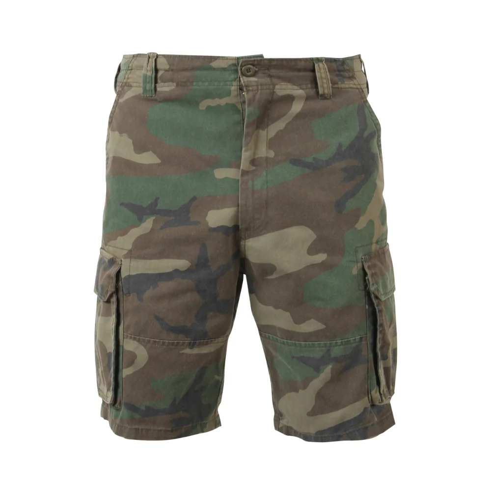 Rothco Vintage Camo Paratrooper Cargo Shorts (Woodland Camo)