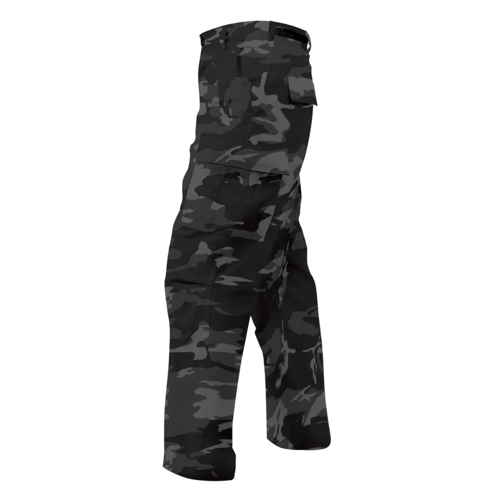Rothco Vintage Camo Paratrooper Fatigue Pants (Black Camo) - Image 2