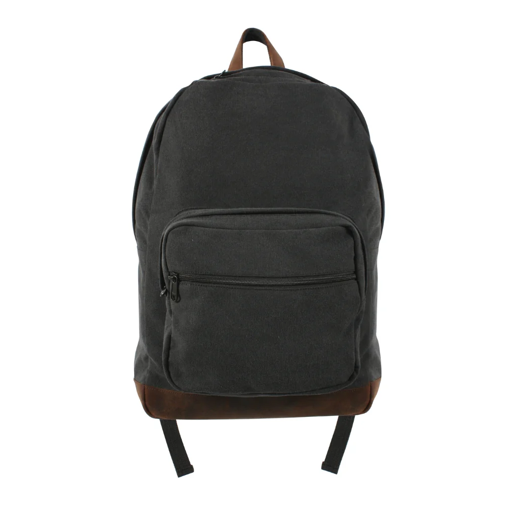 Rothco Vintage Canvas Teardrop Backpack With Leather Accents - Image 6