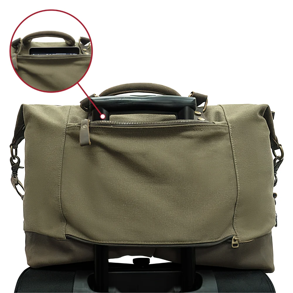 Rothco Vintage Carry-On Travel Bag - Olive Drab | RCO-613902037793 - Image 7