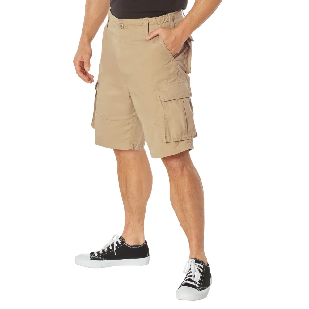 Rothco Vintage Solid Paratrooper Cargo Shorts (Khaki)