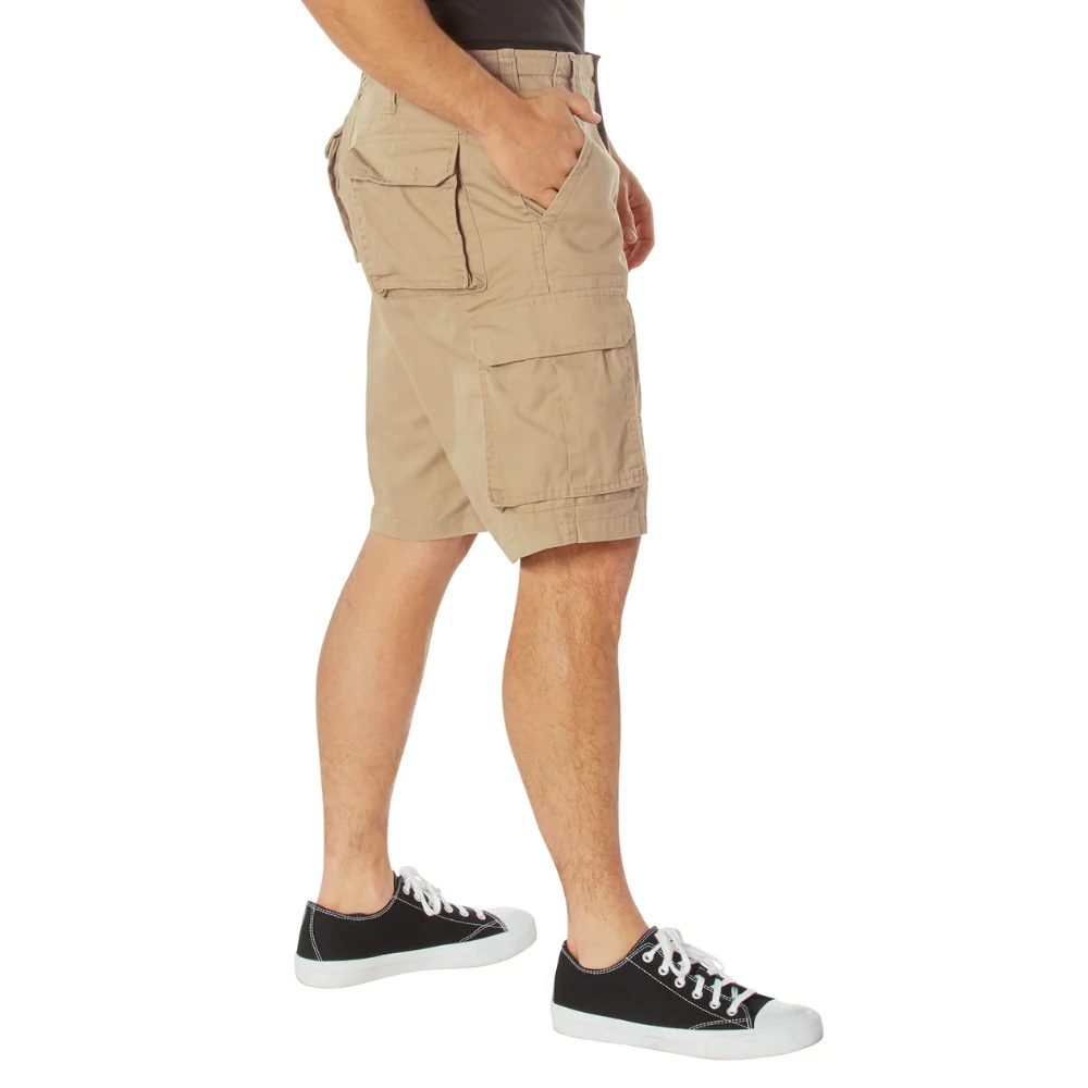 Rothco Vintage Solid Paratrooper Cargo Shorts (Khaki) - Image 2