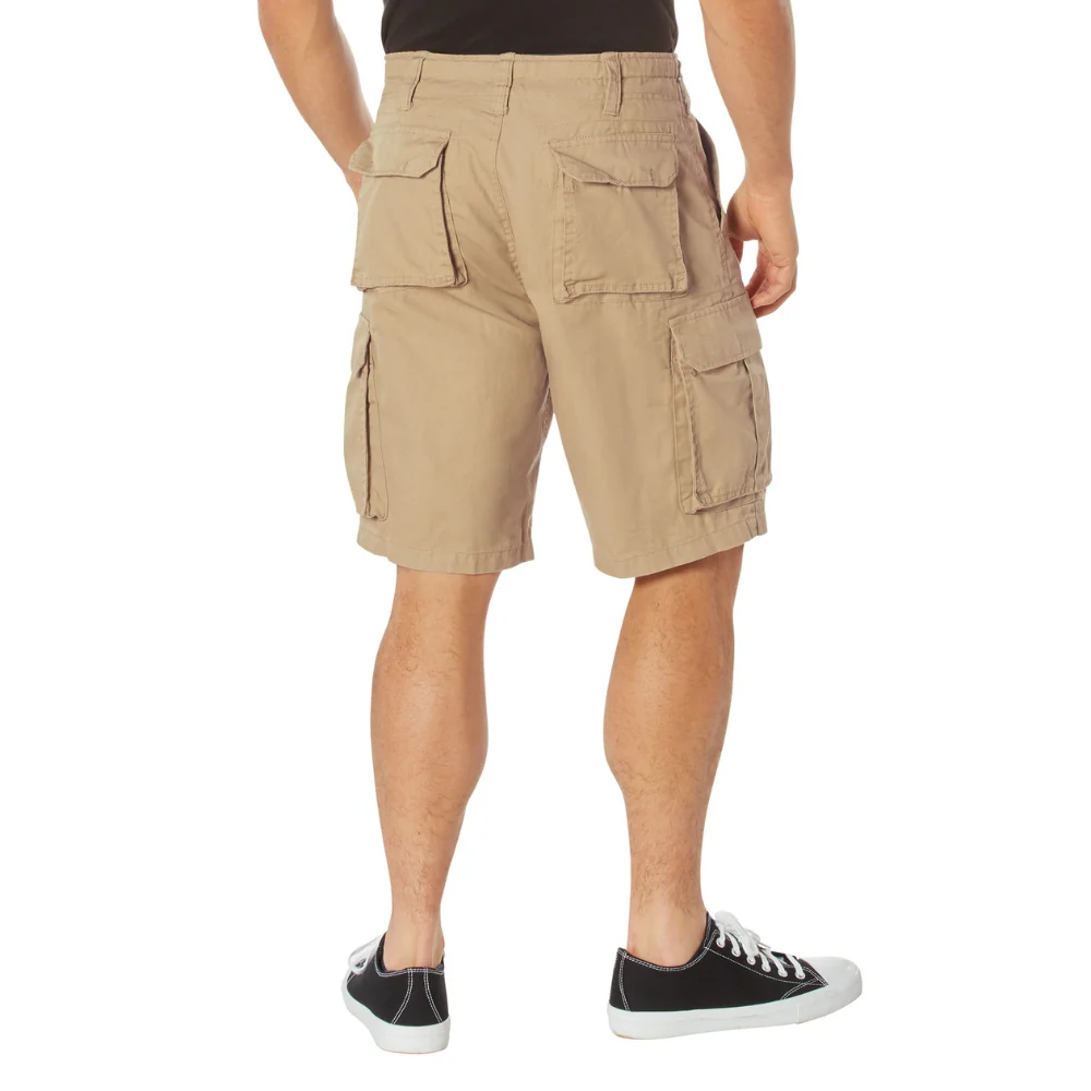 Rothco Vintage Solid Paratrooper Cargo Shorts (Khaki) - Image 3