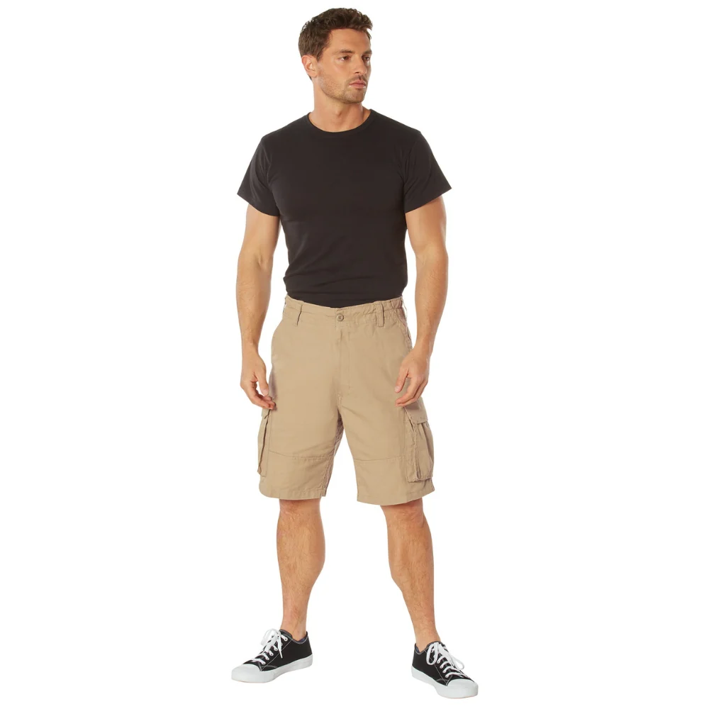 Rothco Vintage Solid Paratrooper Cargo Shorts (Khaki) - Image 4